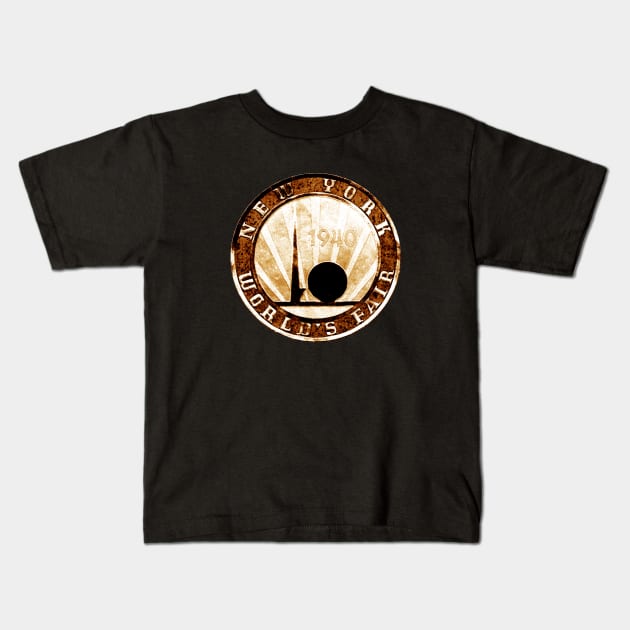 1939 - 1940 New York Worlds Fair Kids T-Shirt by historicimage